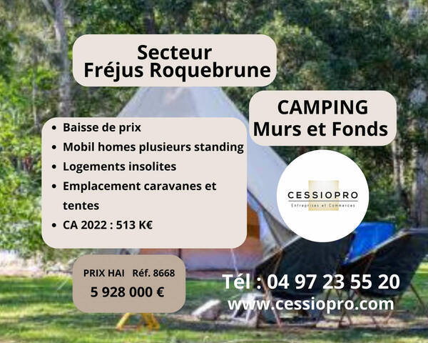 Vente Fonds de commerce camping 22800 m² Fréjus (83600)