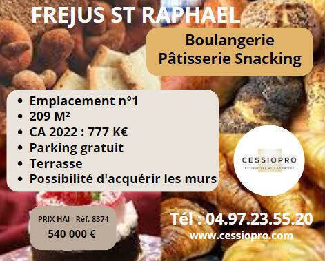 Vente Fonds de commerce boulangerie - p&acirc;tisserie 209 m² Fréjus (83600)