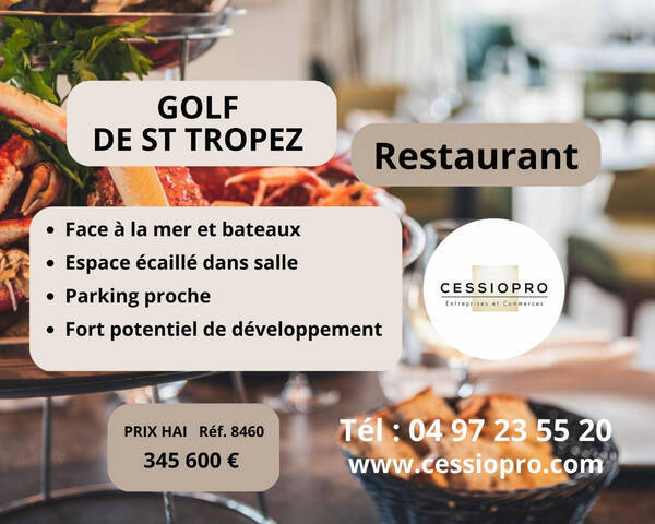 Vente Fonds de commerce restaurant 200 m² Sainte-Maxime (83120)