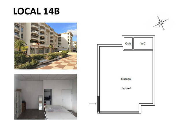 Rent Professional premises commercial premises 34 m² Antibes (06160)