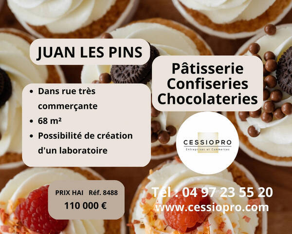 Sale Business p&acirc;tisserie 68 m² Juan-les-Pins (06160)