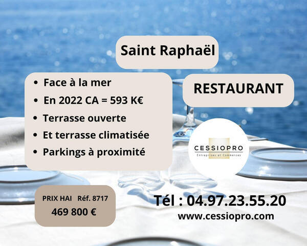Vente Fonds de commerce restaurant 126 m² Saint-Raphaël (83700)