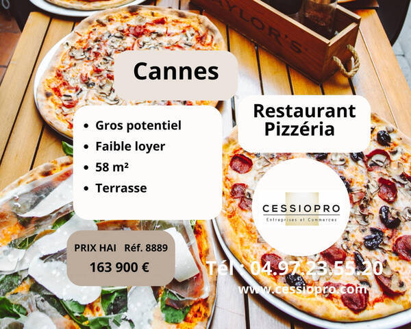 Sale Business restaurant - pizzeria 58 m² Cannes (06150)