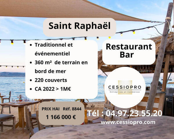 Vente Fonds de commerce bar - restaurant 250 m² Saint-Raphaël (83700)
