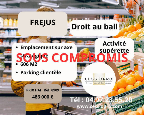 Vente Fonds de commerce superette - magasin d'alimentation - tout alimentaire 606 m² Fréjus (83600)