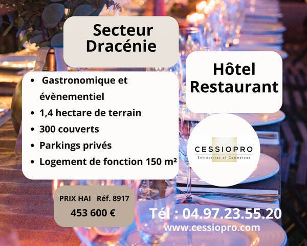 Vente Fonds de commerce h&ocirc;tel - restaurant 1200 m² Draguignan (83300)