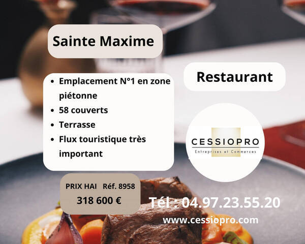 Vente Fonds de commerce restaurant 66 m² Sainte-Maxime (83120)