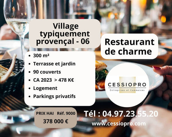Vente Fonds de commerce restaurant 560 m² Opio (06650)