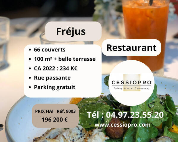 Vente Fonds de commerce restaurant 100 m² Fréjus (83600)