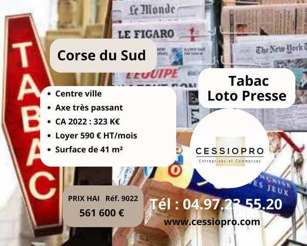 Sale Business tabac - presse - loto 41 m² Bastia (20228)