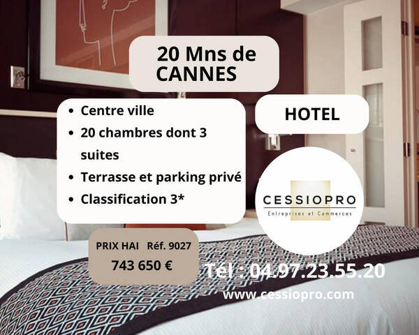 Sale Business h&ocirc;tel 1 m² Cannes (06150)