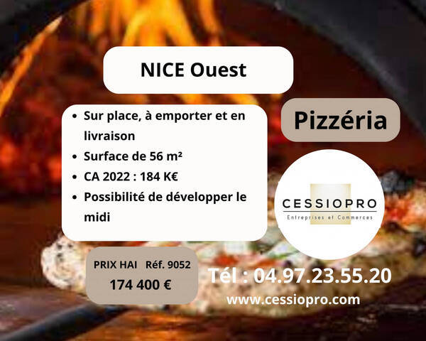 Vente Fonds de commerce pizzeria 56 m² Nice (06200)