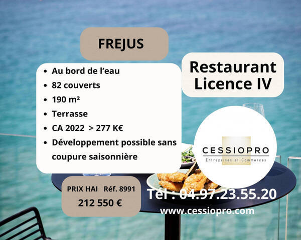 Vente Fonds de commerce restaurant 190 m² Fréjus (83600)