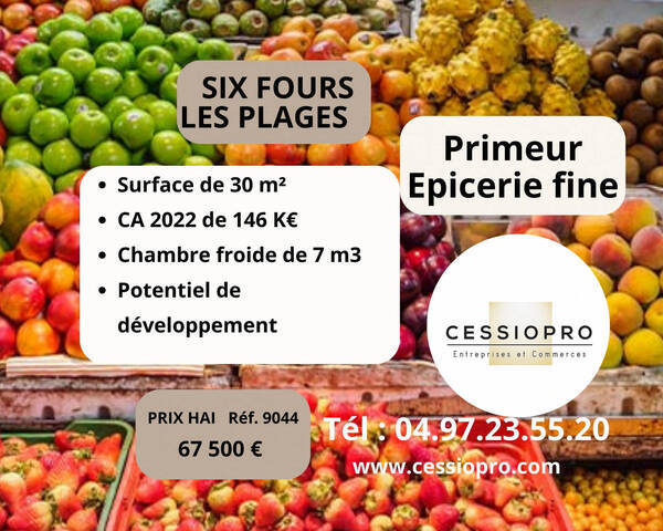 Vente Fonds de commerce tout alimentaire - magasin d'alimentation 30 m² Six-Fours-les-Plages (83140)