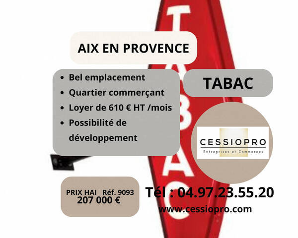 Vente Fonds de commerce tabac 25 m² Aix-en-Provence (13090)