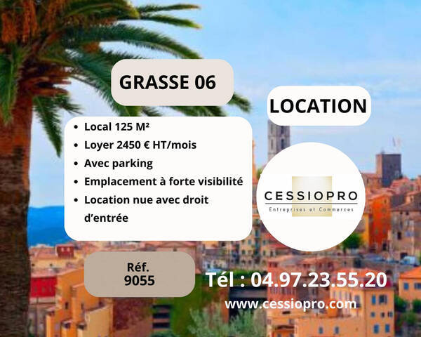Louer Local commercial 125 m² Grasse (06130)