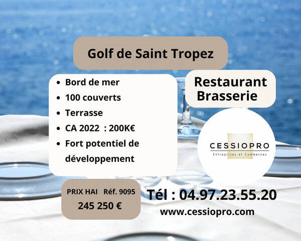 Vente Fonds de commerce brasserie - restaurant 95 m² Cavalaire-sur-Mer (83240)