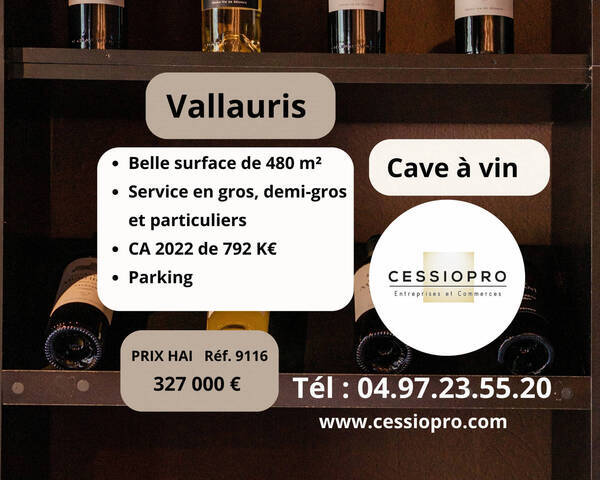 Vente Fonds de commerce cave &agrave; vin 480 m² Vallauris (06220)