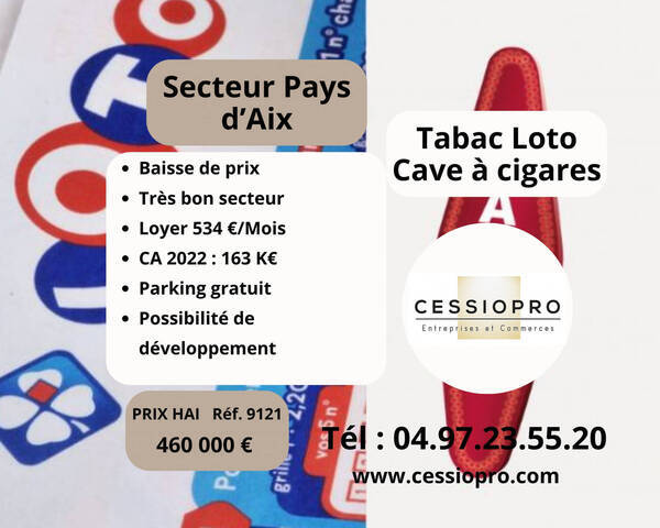 Vente Fonds de commerce tabac - loto 25 m² Aix-en-Provence (13090)