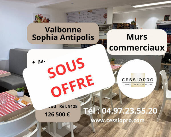 Vente Fonds de commerce murs commerciaux 55 m² Valbonne (06560)