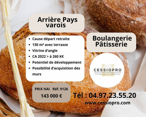 Vente Fonds de commerce boulangerie - p&acirc;tisserie 130 m² Montauroux (83440)