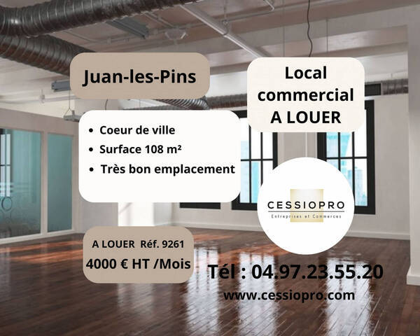 Louer Local commercial 108 m² Juan-les-Pins (06160)