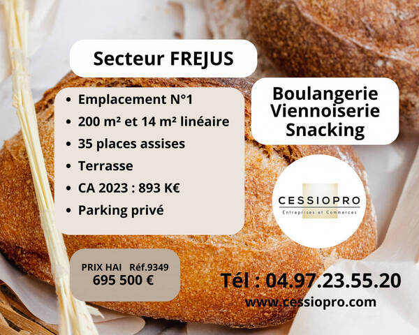 Vente Fonds de commerce boulangerie - sandwicherie 200 m² Fréjus (83600)
