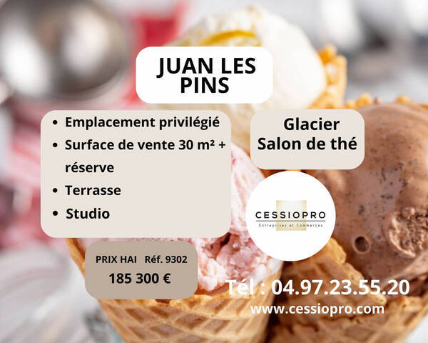 Sale Business glacier - salon de th&eacute; 75 m² Juan-les-Pins (06160)