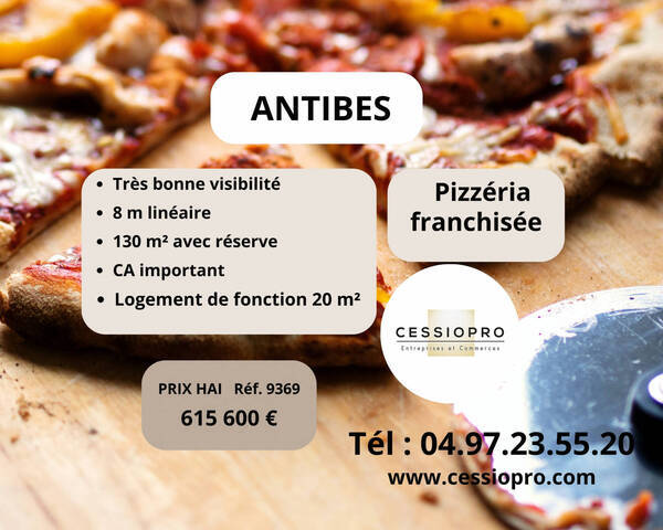 Vente Fonds de commerce pizzeria 130 m² Antibes (06160)