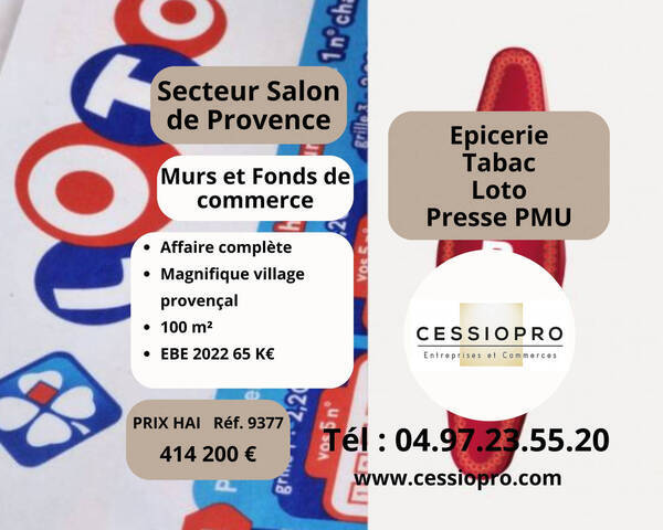 Vente Fonds de commerce tabac - loto - pmu - presse - magasin d'alimentation 100 m² Salon-de-Provence (13300)