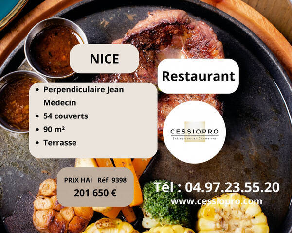 Vente Fonds de commerce restaurant 90 m² Nice (06000)