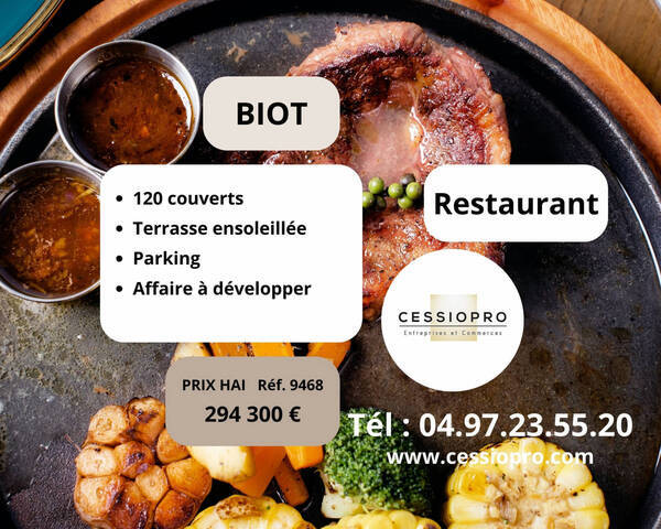 Vente Fonds de commerce restaurant 214 m² Biot (06410)