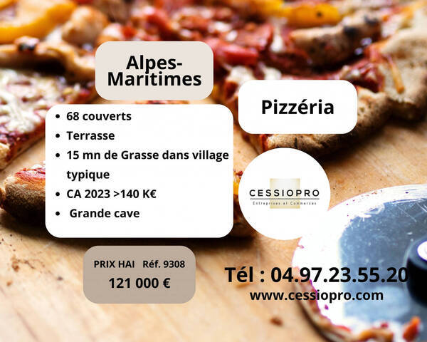 Vente Fonds de commerce restaurant - pizzeria 55 m² Cabris (06530)