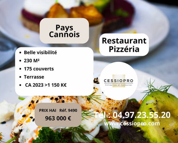 Vente Fonds de commerce restaurant - pizzeria 230 m² Grasse (06130)