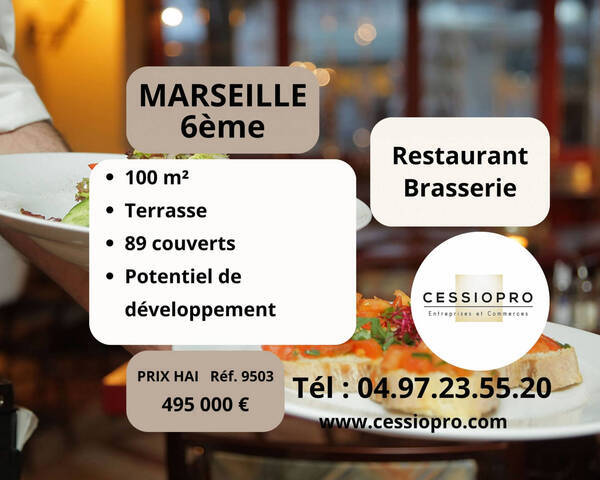 Sale Business restaurant - brasserie 100 m² Marseille 6e Arrondissement (13006)