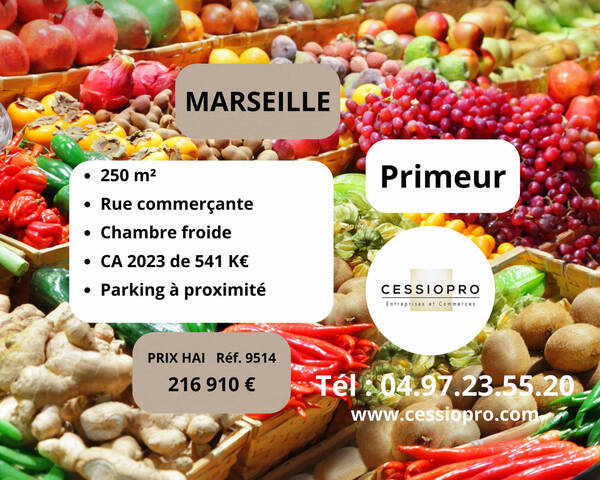 Vente Fonds de commerce superette - magasin d'alimentation - tout alimentaire 250 m² Marseille 4e Arrondissement (13004)