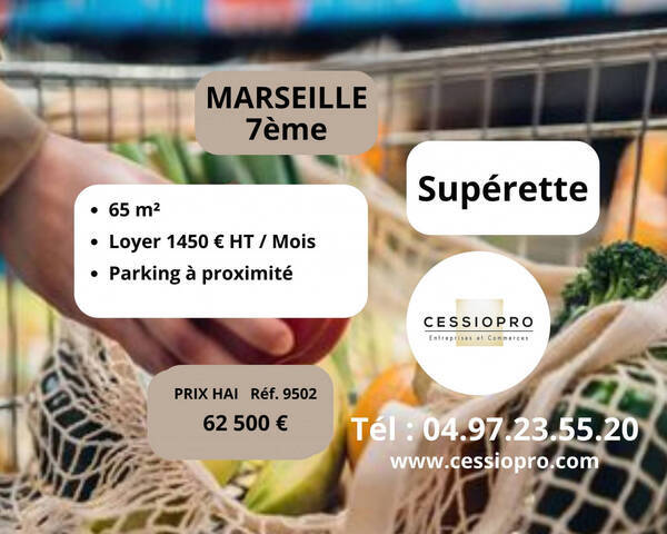 Sale Business superette 65 m² Marseille 7e Arrondissement (13007)