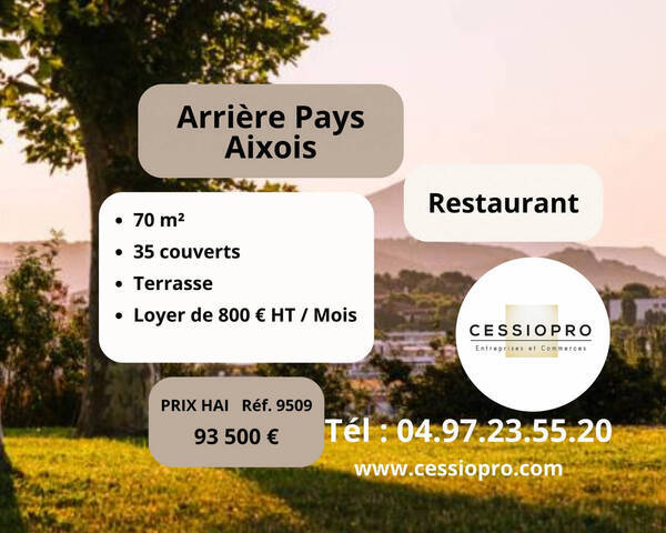 Vente Fonds de commerce restaurant 70 m² Aix-en-Provence (13090)