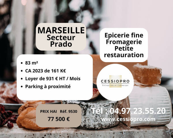 Vente Fonds de commerce magasin d'alimentation - tout alimentaire 83 m² Marseille 8e Arrondissement (13008)