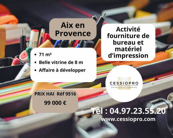Sale Business imprimerie 71 m² Aix-en-Provence (13090)
