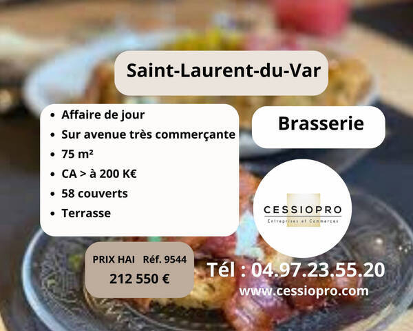 Vente Fonds de commerce brasserie 75 m² Saint-Laurent-du-Var (06700)