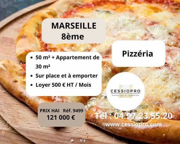 Sale Business pizzeria 80 m² Marseille 8e Arrondissement (13008)