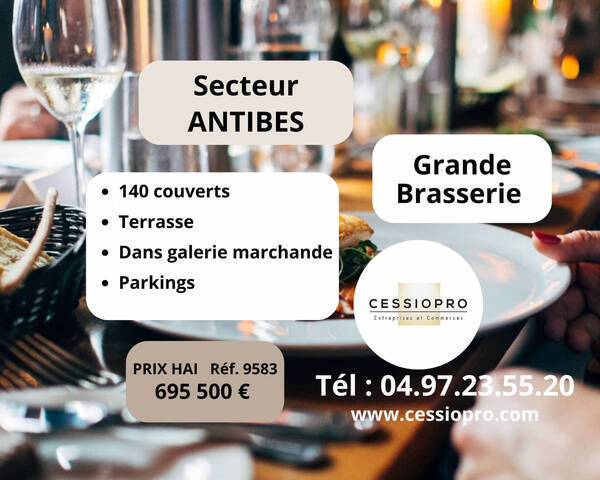 Sale Business brasserie 126 m² Antibes (06160)