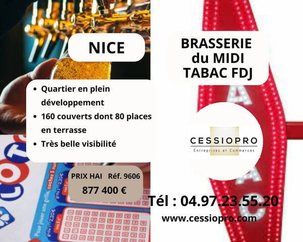 Sale Business brasserie - tabac - loto 200 m² Nice (06000)