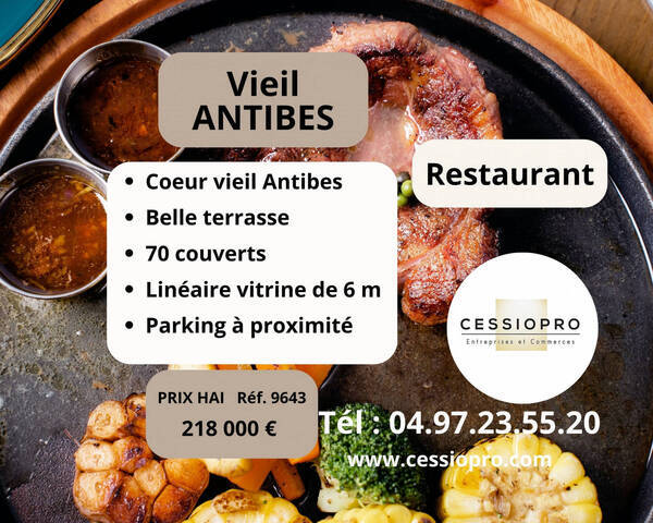 Sale Business restaurant 54 m² Antibes (06160)