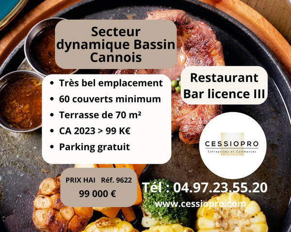 Sale Business restaurant - bar 52 m² Mougins (06250)