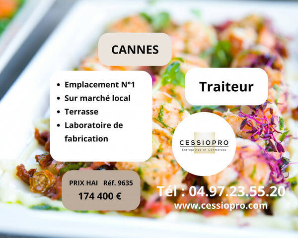 Sale Business traiteur 56 m² Cannes (06150)