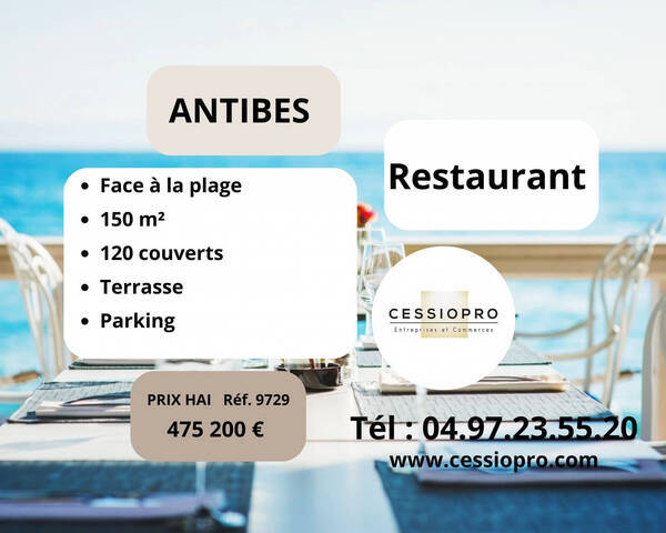 Sale Business restaurant 150 m² Antibes (06160)