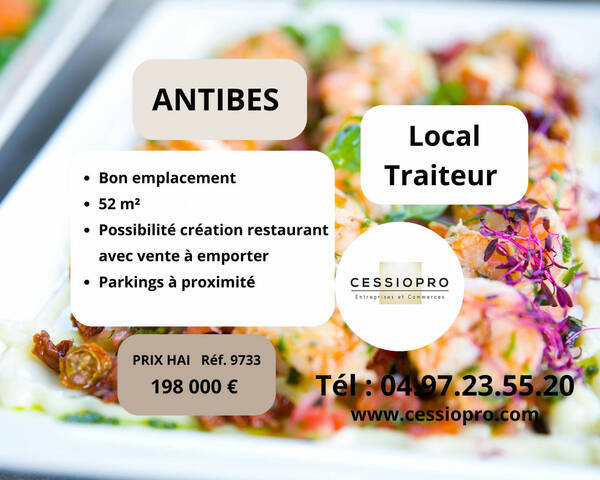 Sale Business traiteur 52 m² Antibes (06160)