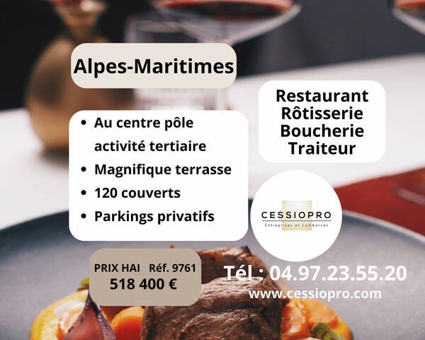 Sale Business traiteur - restaurant - r&ocirc;tisserie - boucherie 151 m² Mouans-Sartoux (06370)